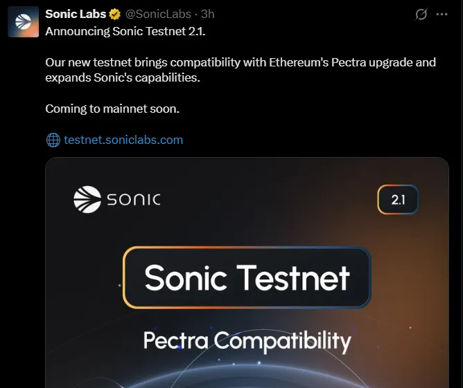 Sonic Labs Testnet 2.1 Launch