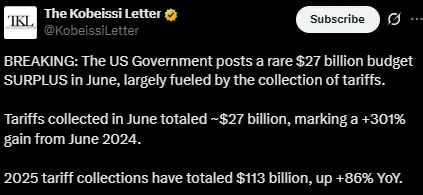 Trump Tariff collection