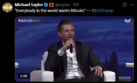 Bitcoin conference 2025 speech Bitcoin conference 2025 speech