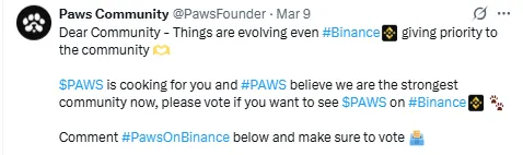 PAWS Binance vote PAWS Binance vote