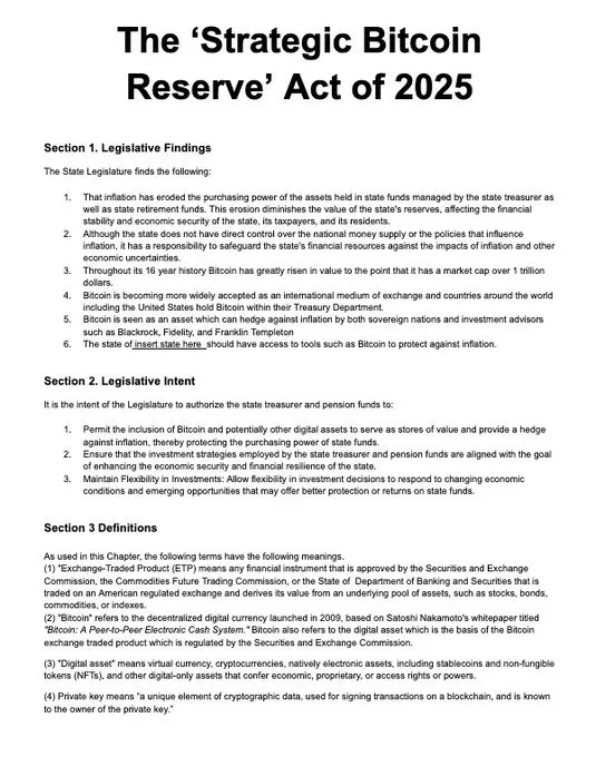 Strategic Bitcoin Reserve (SBR)