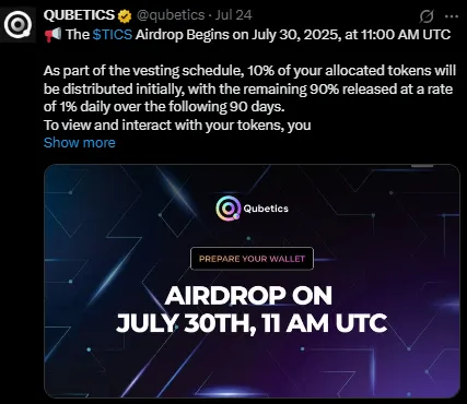 Qubetics airdrop Qubetics airdrop