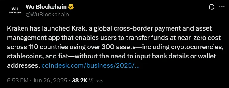 Kraken Launched Krak