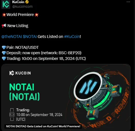 NOTAI Listing on MEXC NOTAI Listing on MEXC