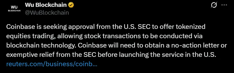 Coinbase Tokenized Equities