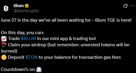 Blum listing date Blum listing date