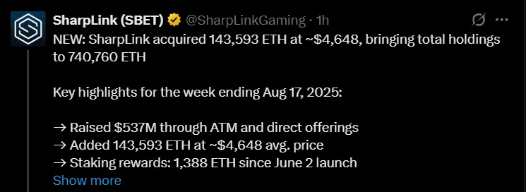 sharplink eth buy