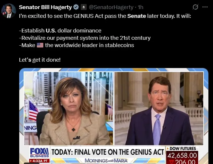 Genius Act Stablecoin Bill News Today