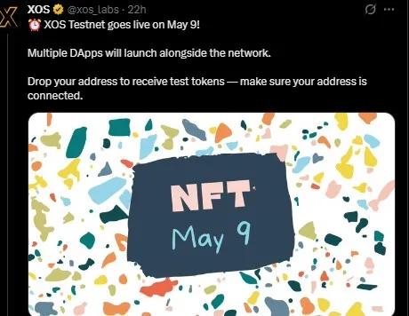 XOS Testnet Launch May 9