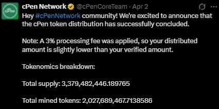 cPen tokenomics cPen tokenomics