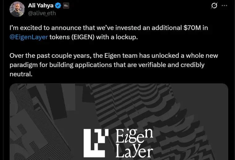 EigenLayer Funding News