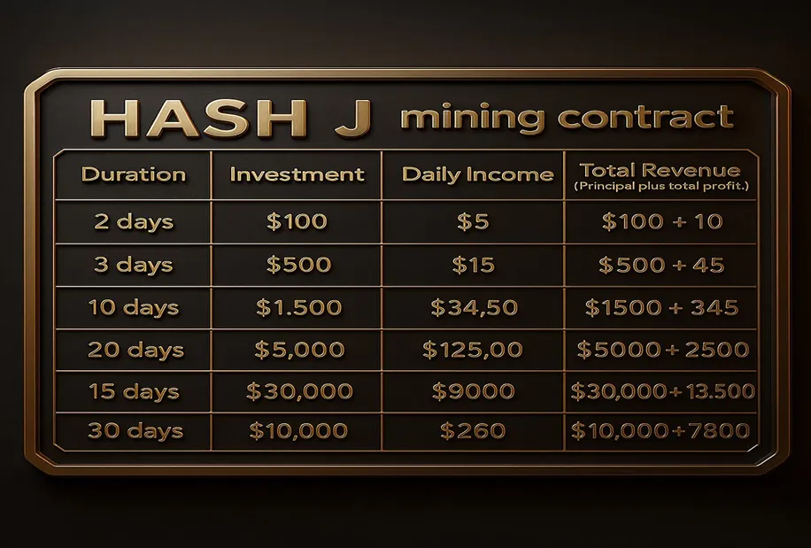 HASH J MINING CONTRACT