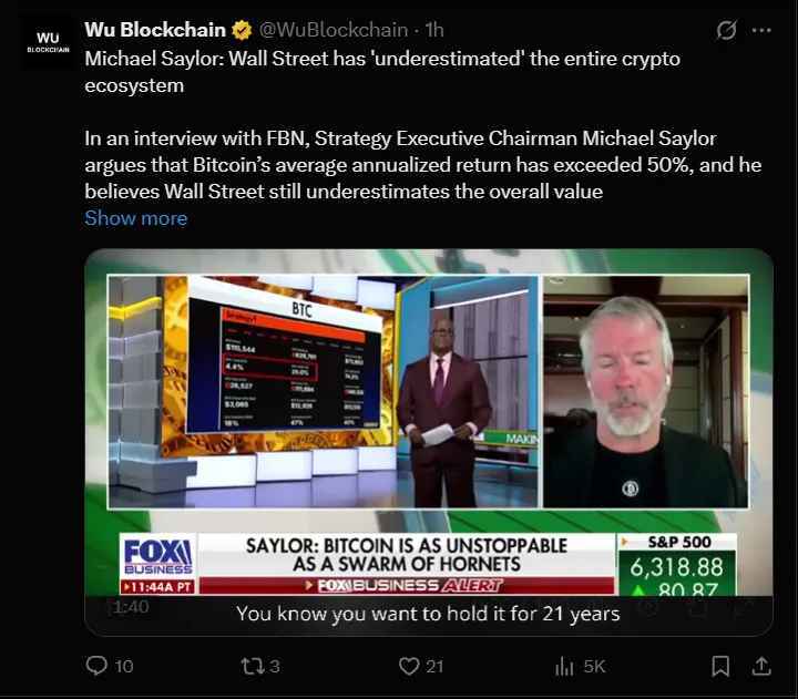 Michael Saylor Stances on Crypto