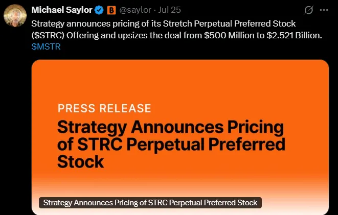 Microstrategy STRC Stock Launched