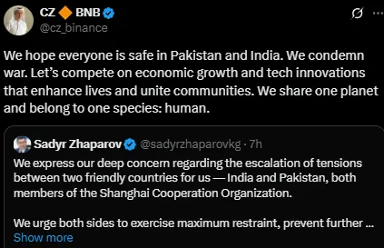 CZ statement on India Pakistan War