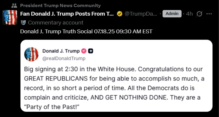 Trump 2:30 PM Annoucement