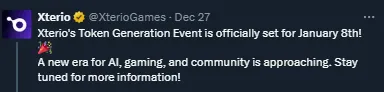 Xterio Airdrop Listing Date