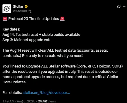 Stellar Protocol 23 upgrade