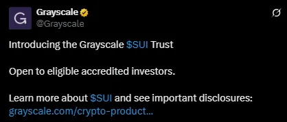 Grayscale SUI Trust Grayscale SUI Trust