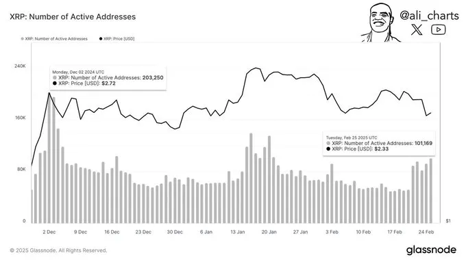 XRP’s on-chain activity