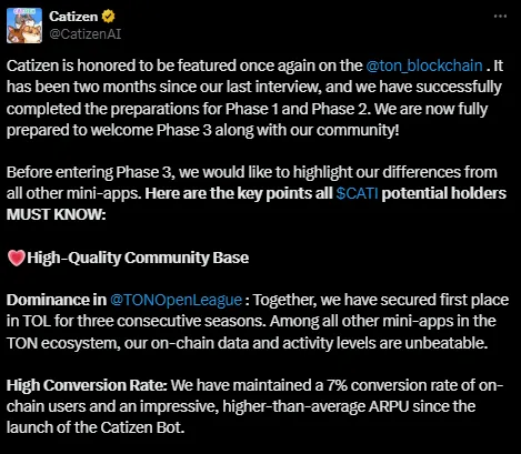 Catizen Launches Mini-Game Catizen Launches Mini-Game