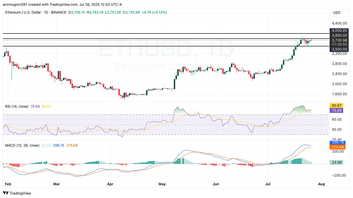 Ethereum Price Chart