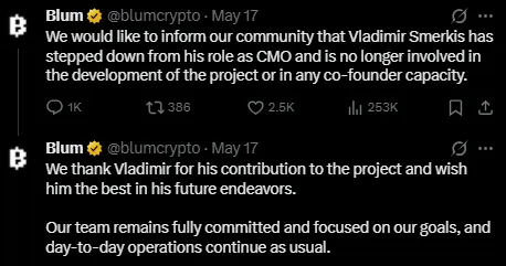 Blum co founder arrested Blum co founder arrested