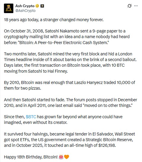 AshCrypto Official X Post AshCrypto Official X Post
