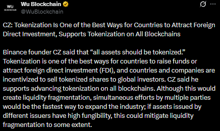 WuBlockChain official Tweet
