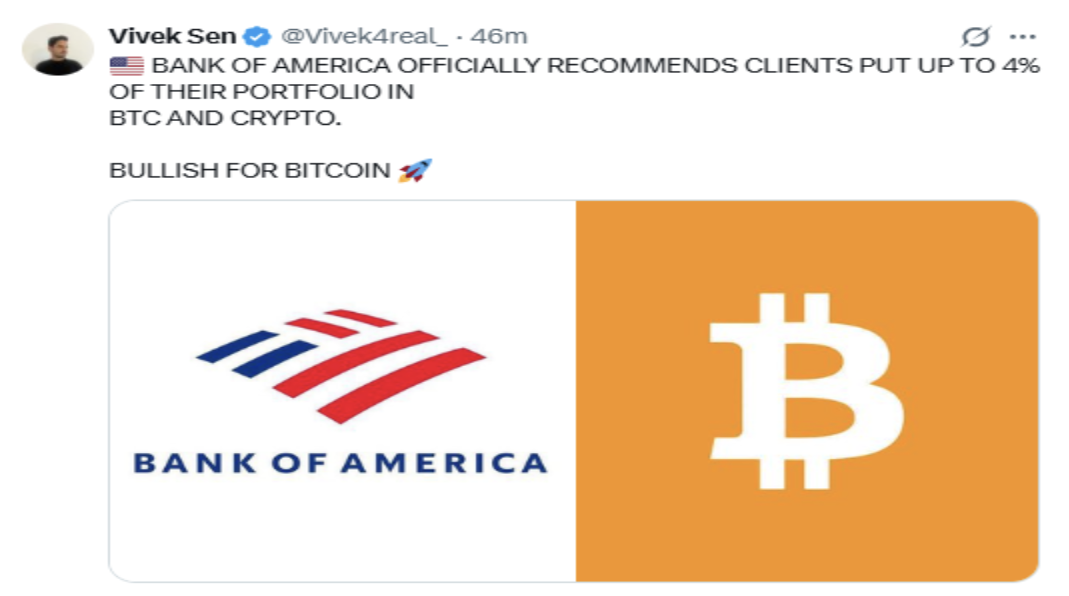 Bank of America Opens the Door to Crypto 