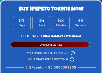 pepeto presale price pepeto presale price