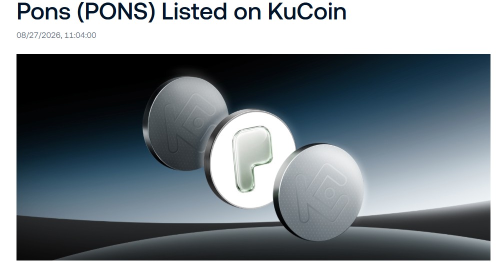 KuCoin Pons Token Listing Details KuCoin Pons Token Listing Details