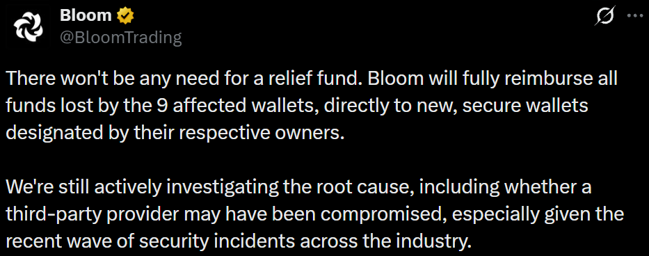 Information by Boom trading on x