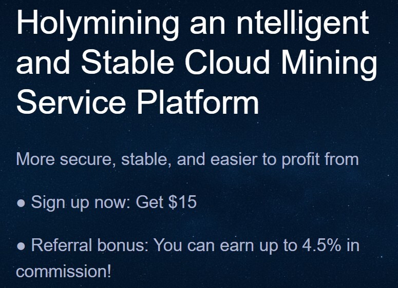 Holymining A stable cloud Mining Platform