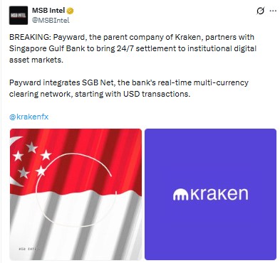 The parent company of Kraken, partners with Singapore Gulf Bank The parent company of Kraken, partners with Singapore Gulf Bank