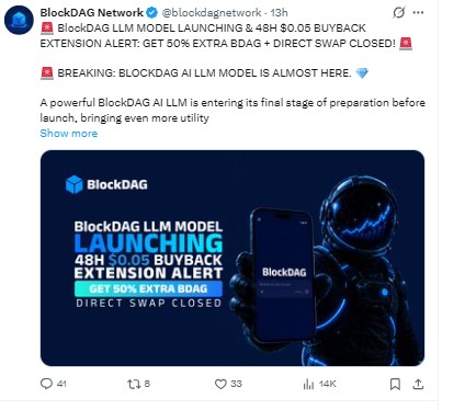 official tweet on x BDAG