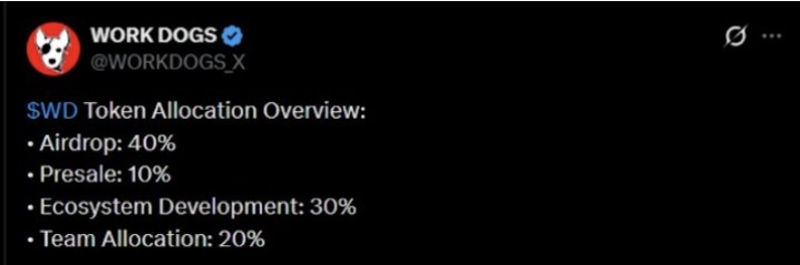 Work Dogs Tokenomics