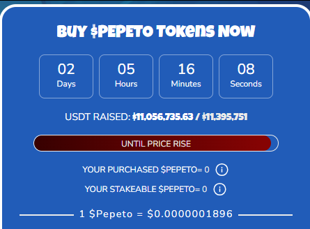pepeto presale price pepeto presale price