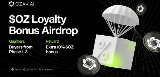 Ozak AI loyalty Bonus Airdrop