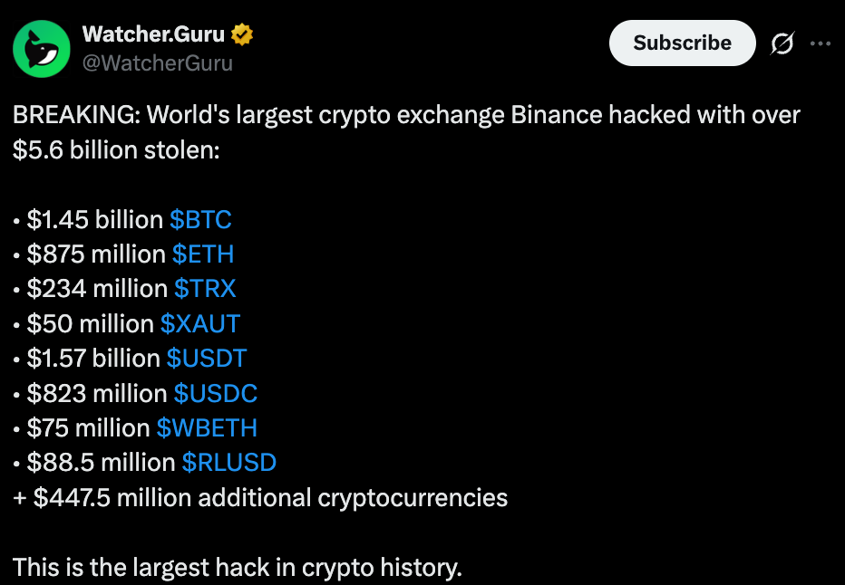WatcherGuru official tweet WatcherGuru official tweet
