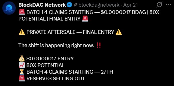 BlockDAG Listing update