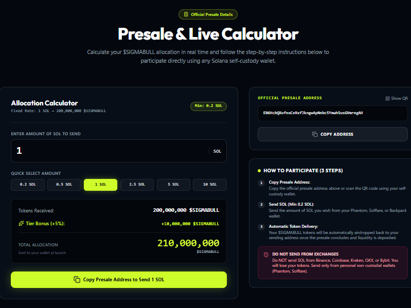 Sigmabull Presale Crypto Sigmabull Presale Crypto