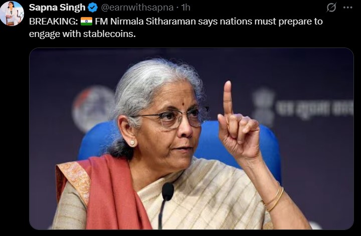 Nirmala Sitharaman Stablecoin Statement Nirmala Sitharaman Stablecoin Statement