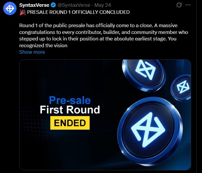 Round 1 Is Concluded of Syntax Verse Round 1 Is Concluded of Syntax Verse