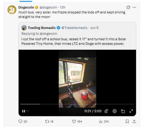 The official Dogecoin X account The official Dogecoin X account