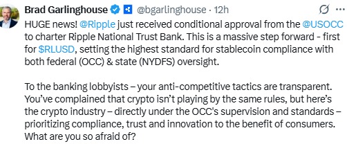 Ripple CEO Tweet Ripple CEO Tweet