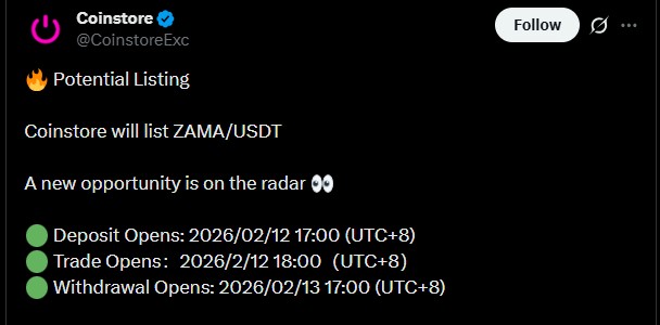 Zama Coinstore Listing Zama Coinstore Listing
