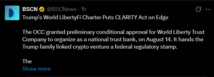 CLARITY Act Trump WLFI Update CLARITY Act Trump WLFI Update