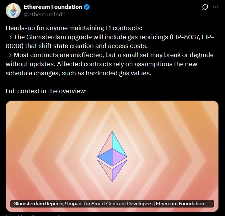 How EIP-8037 and EIP-8038 Will Change Ethereum Gas Costs