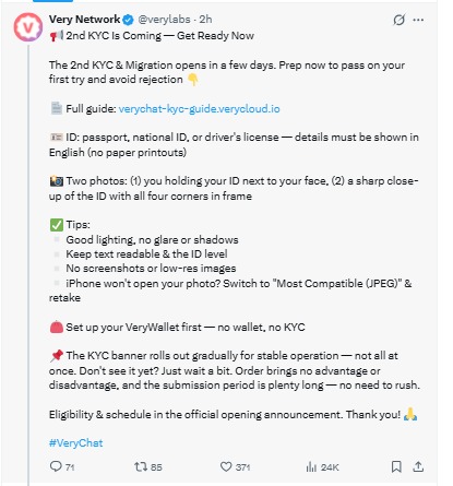 Very Network KYC Verification Guide